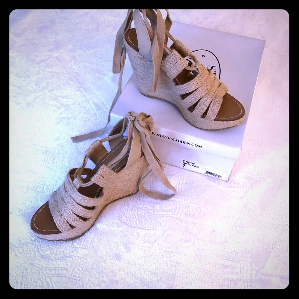 Steven Madden Lace-Up Wedges
